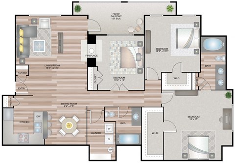 Juno 3 bedroom 2 bathroom